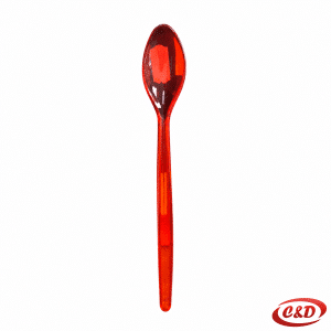 crvena PVC duga kašika dimenzija 23 × 3 cm