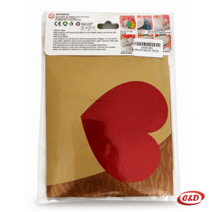 Folija balon Medo sa srcem veličine 81 cm, smeđa i crvena boja