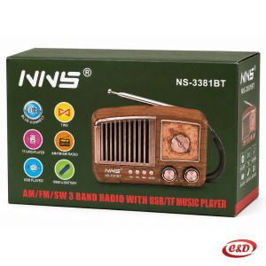 NNS NS-3381 prijenosni radio s Bluetooth, USB i TF podrškom