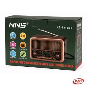 NNS NS-3315BT prijenosni radio Bluetooth USB TF