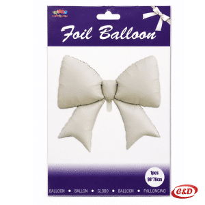 Bijeli folija balon u obliku mašne dimenzija 98 × 75 cm
