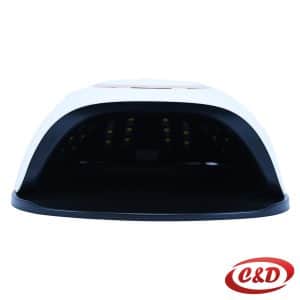 Bijela UV LED lampa za nokte 168 W sa zlatnim detaljima i 60 dioda