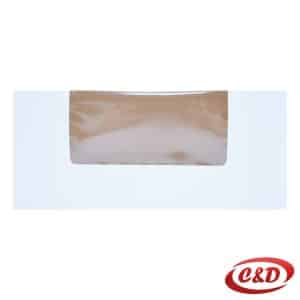 bijela kartonska kutija za kolače s prozirnim prozorom dimenzija 25 × 25 × 10 cm