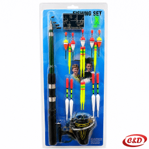set za ribolov s teleskopskim štapom 160 cm, mašinicom Sunshine XT1000, PVC plovcima i priborom