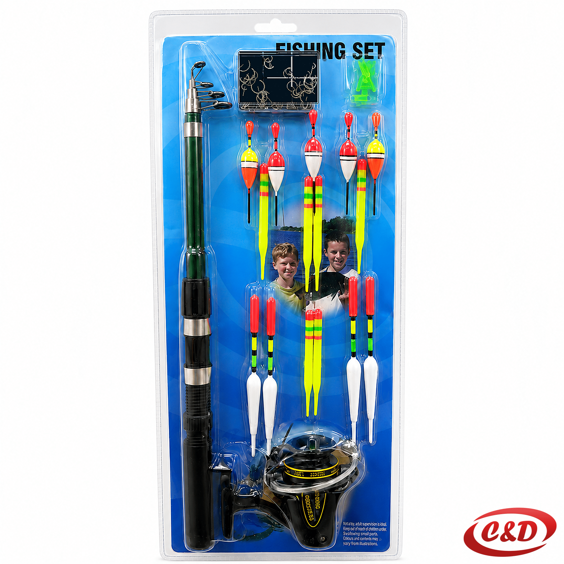 set za ribolov s teleskopskim štapom 160 cm, mašinicom Sunshine XT1000, PVC plovcima i priborom