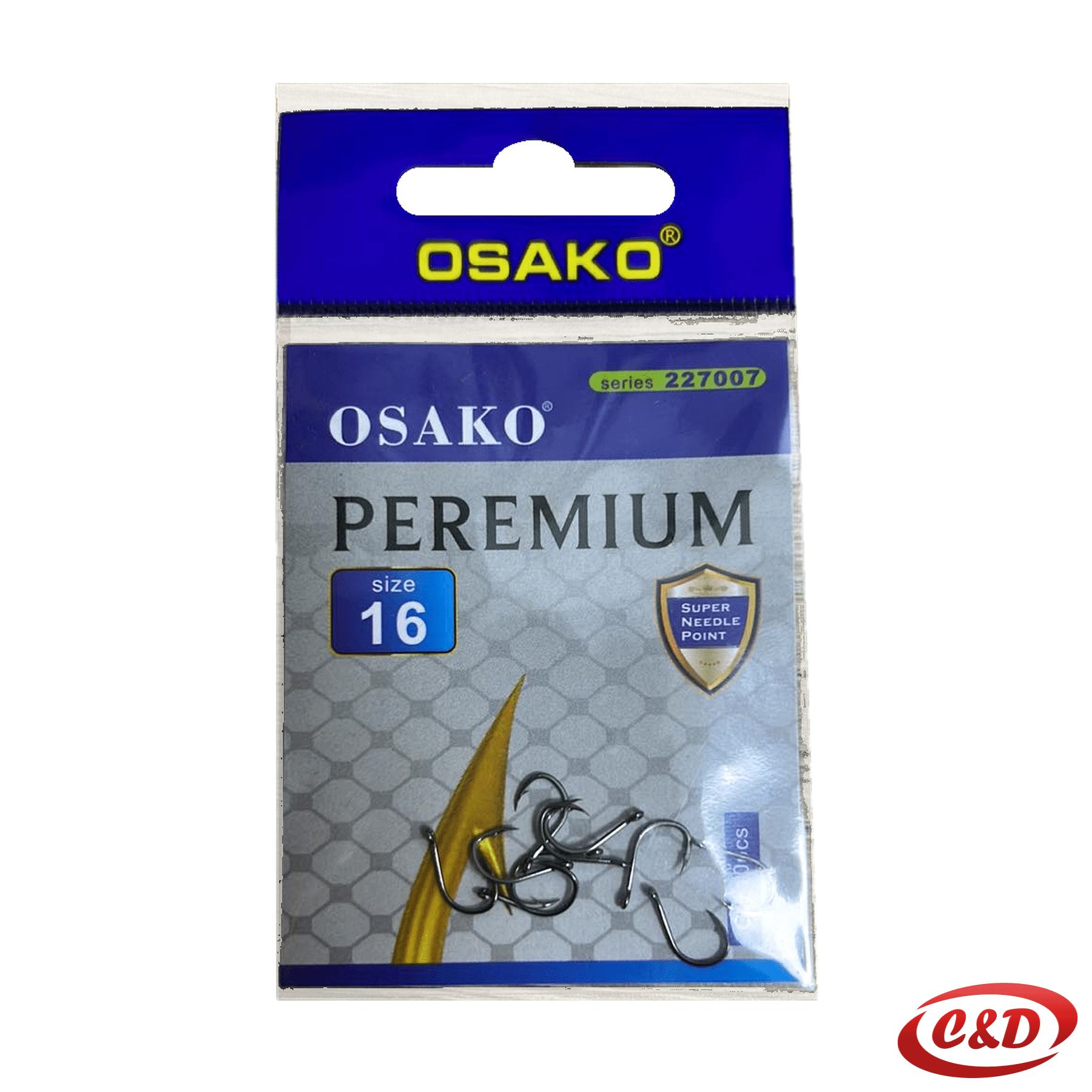 set od 10 srebrnih udica za ribolov veličine 16 u pakiranju 10 × 6 cm