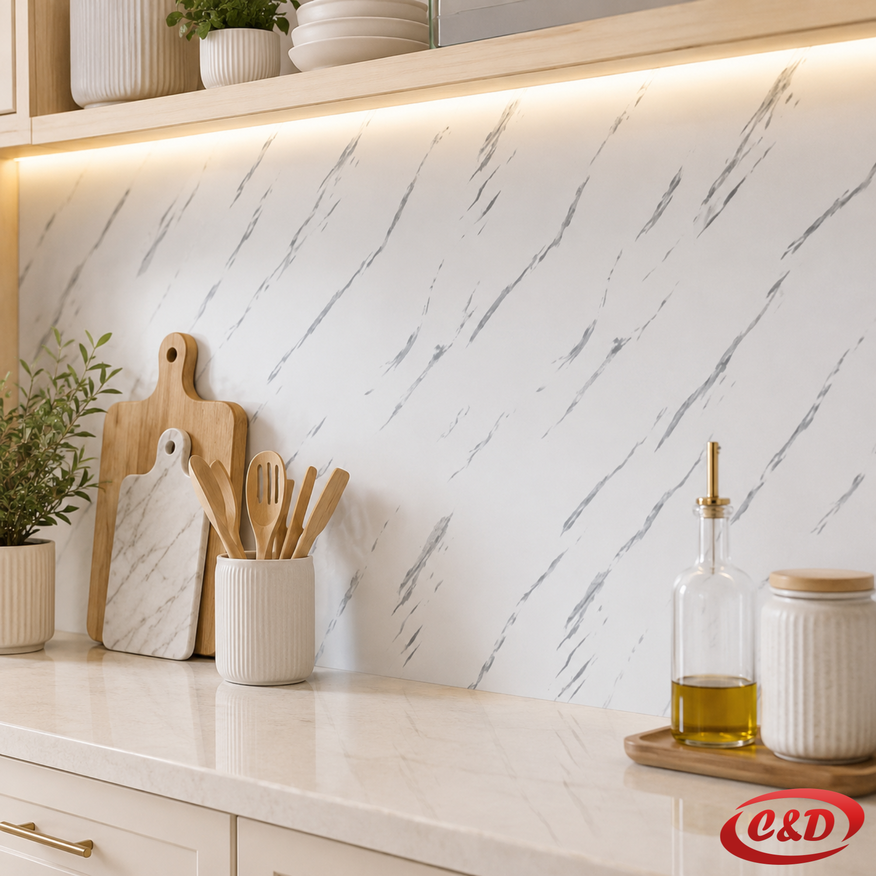 Samoljepljiva PVC tapeta bijele boje sa sivim dezenom, dimenzija 60 × 120 cm