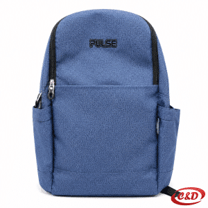 Pulse Oxford Blue plavi ruksak od vodoodbojnog poliestera s anatomskim leđima, bočnim džepovima i prednjim pretincima