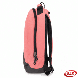 Pulse Bicolor Pastel Pink rozo-crni ruksak od vodoodbojnog poliestera s anatomskim leđima i podesivim naramenicama