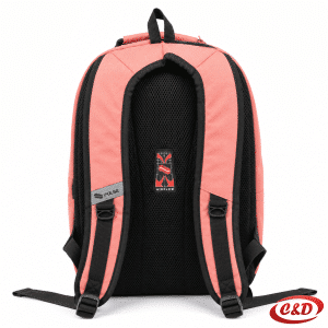 Pulse Bicolor Pastel Pink rozo-crni ruksak od vodoodbojnog poliestera s anatomskim leđima i podesivim naramenicama