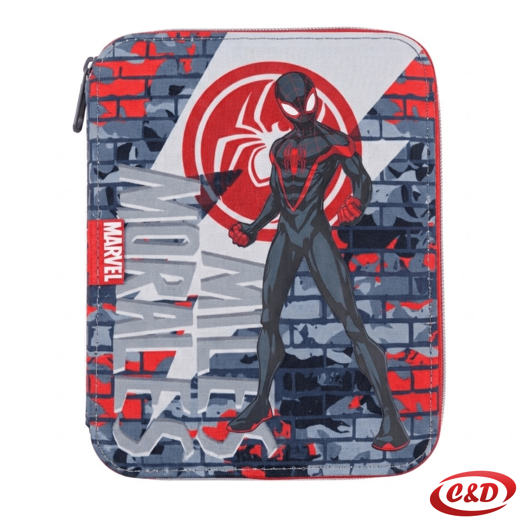 Junior Spider-Man puna pernica s dva zipa, bojicama, flomasterima, voštanim bojicama i školskim priborom