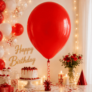 Crveni lateks balon veličine 90 cm i težine 25 g