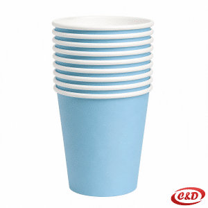 Plave papirne party čaše zapremnine 300 ml, visine i promjera 8 cm, set 10/1