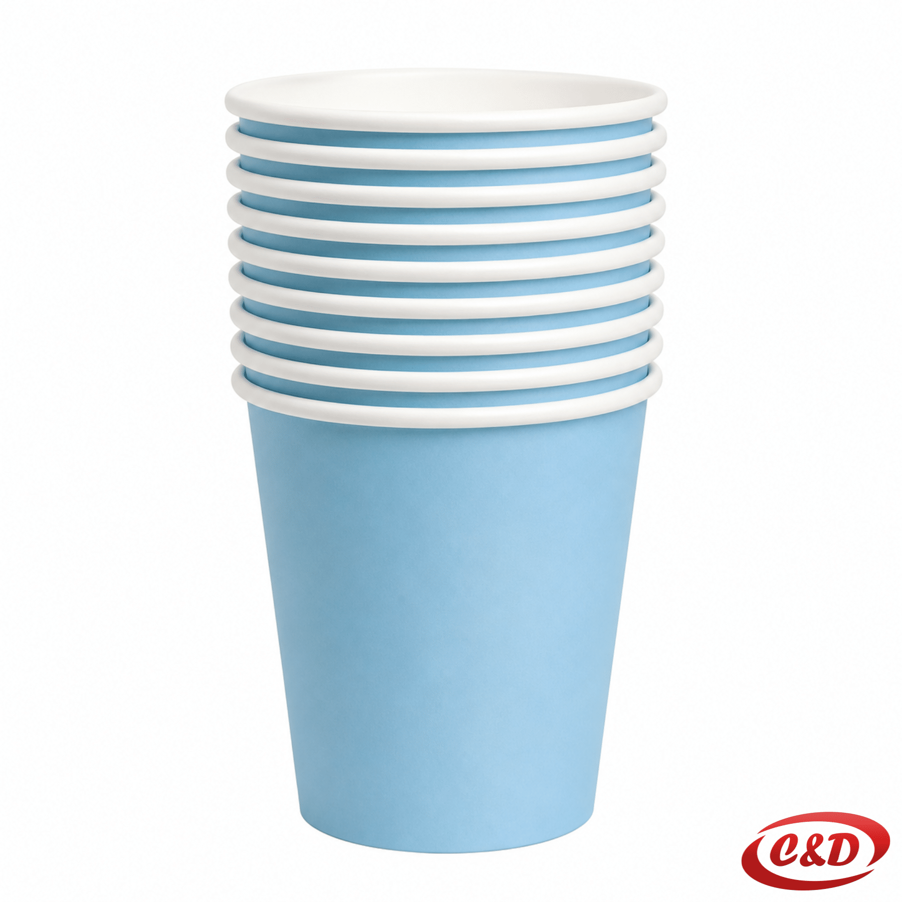 Plave papirne party čaše zapremnine 300 ml, visine i promjera 8 cm, set 10/1