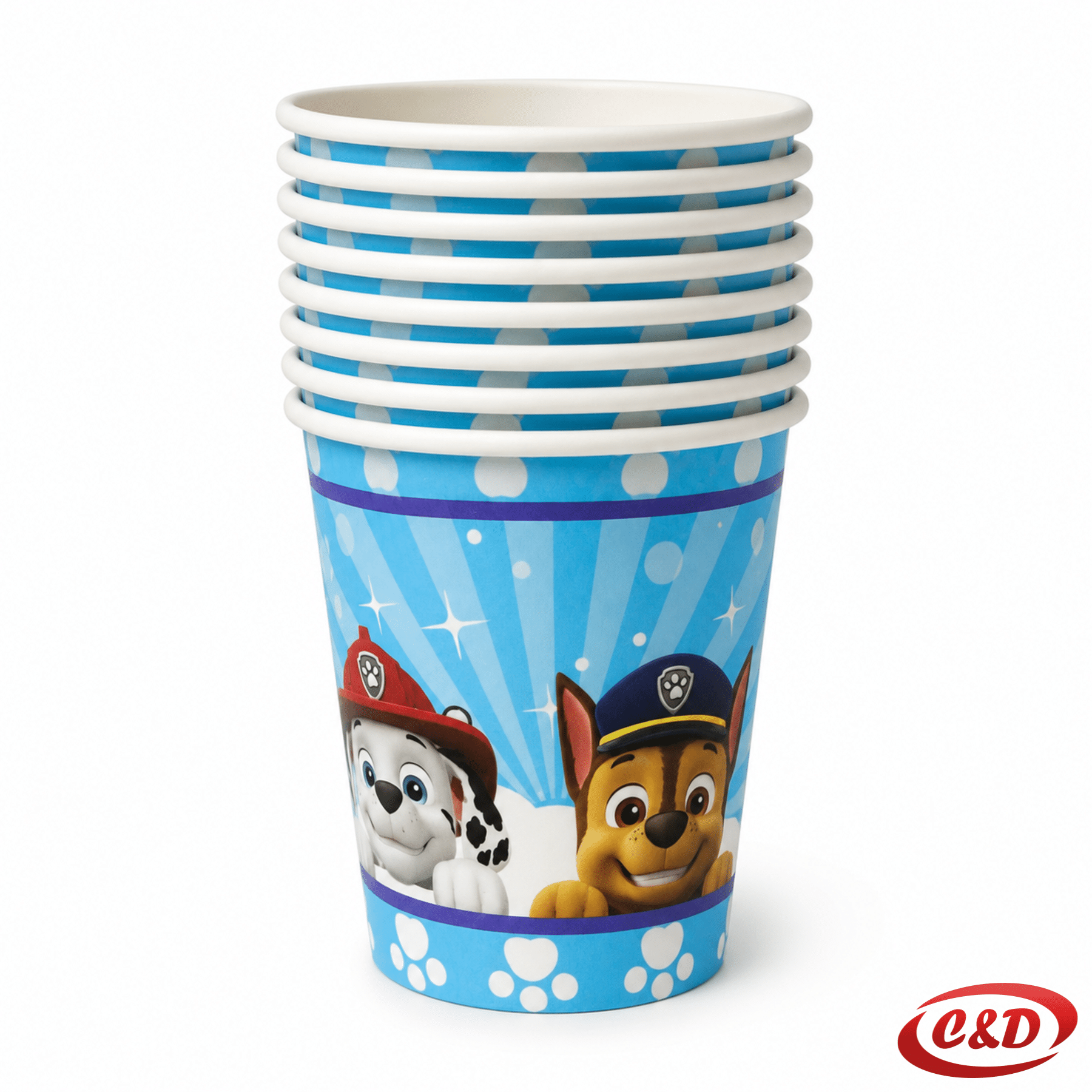Paw Patrol papirne party čaše visine i promjera 8 cm, set 10/1