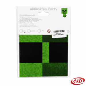 Folija balon Minecraft lika u zelenoj i crnoj boji, dimenzija 43 × 68 cm