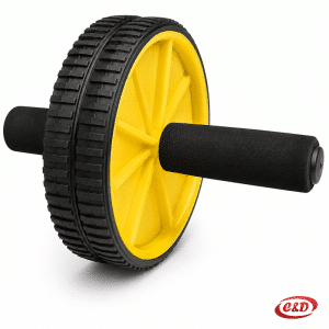 Roller za trbušnjake HJ-B088 dvostruki kotač crno žuti