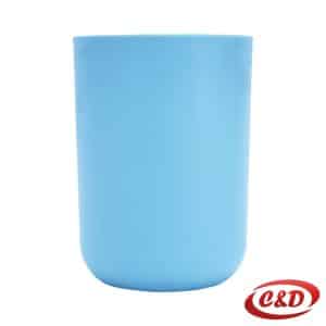 Okrugla plastična posuda za četkice za zube plave boje, dimenzija 10 × 6 cm