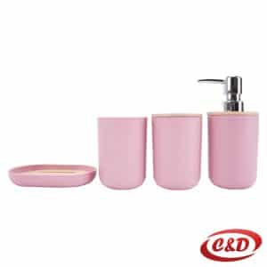 Roza set za kupaonicu 4/1 od ABS plastike s dozatorom za sapun zapremnine 160 ml