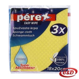 Perex Truleks krpe od polipropilena u žutoj, roza i plavoj boji, dimenzija 18 × 20 cm