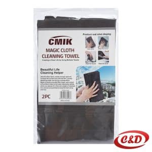Set od dvije sive magične krpe od PU mikrovlakana bez rubova dimenzija 48 × 28 cm