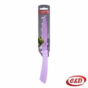 Keramički kuhinjski nož s ljubičastom plastičnom drškom, duljine 22 cm