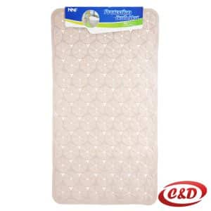 Smeđa protuklizna PVC podloga za tuš dimenzija 68 × 37 cm