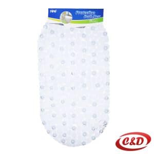 Siva protuklizna PVC podloga za tuš dimenzija 65 × 35 cm