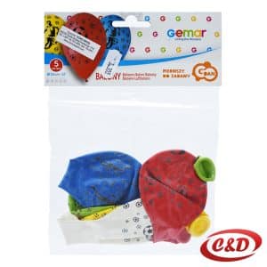 Latex baloni s motivom nogometa u bijeloj, zelenoj, crvenoj, plavoj i žutoj boji promjera 30 cm