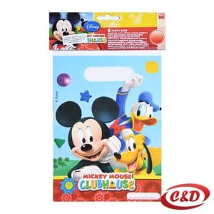 Folijske party vrećice s motivom Mickey Mouse u plavoj i crnoj boji dimenzija 22 × 16 cm