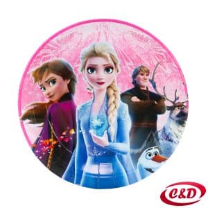 Papirnati party tanjuri s motivom Frozen u plavoj i roza boji