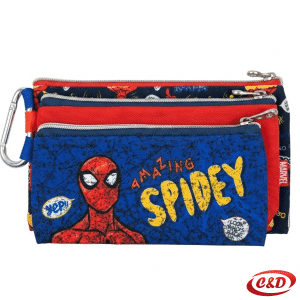 Spider-Man pernica 3 u 1 s tri zipa i tri povezane pernice u plavoj i crvenoj boji