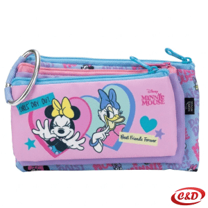 Minnie Mouse pernica 3 u 1 s tri zipa i tri povezane pernice u rozoj, ljubičastoj i plavoj boji