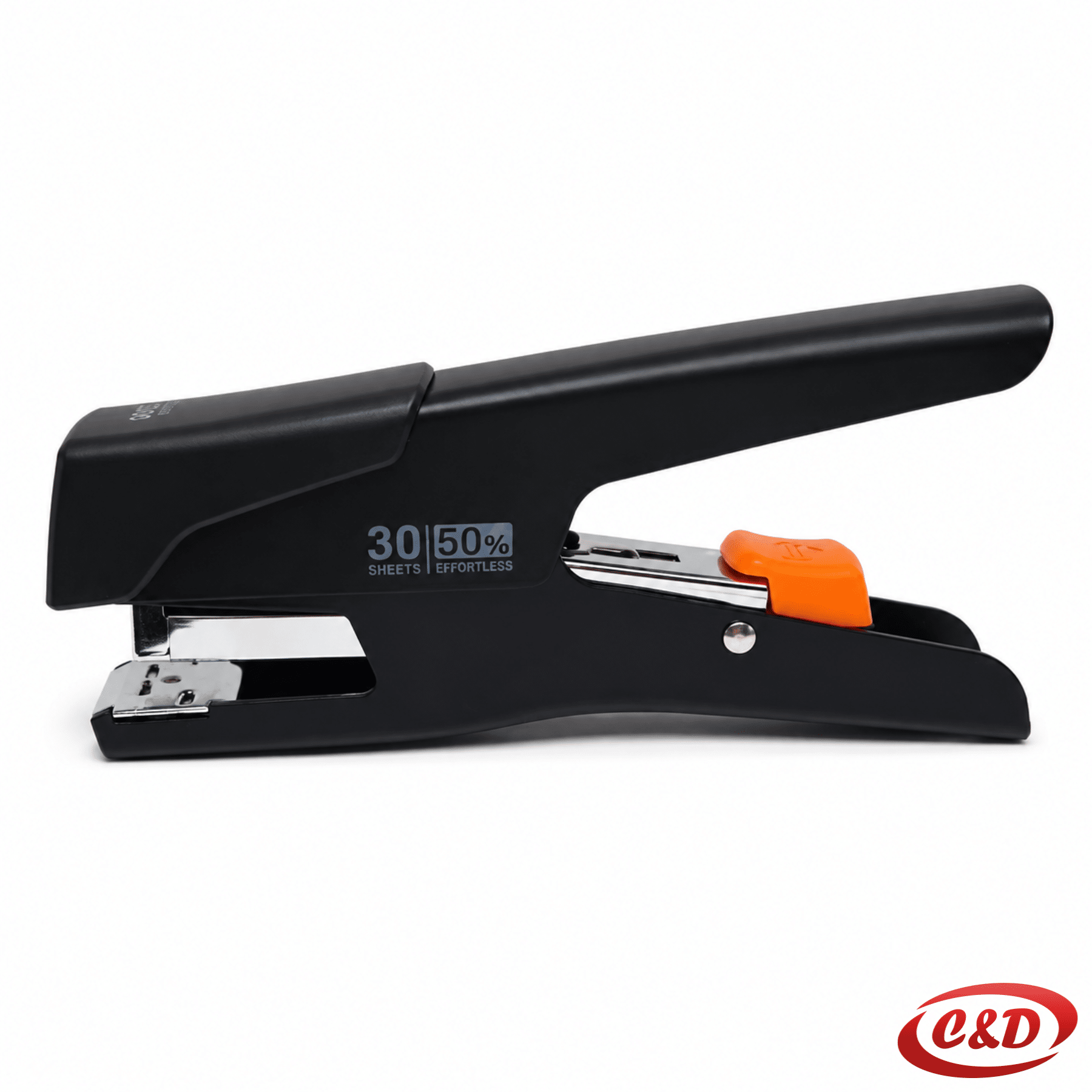 Deli metalna heftarica u crnoj boji za spajalice 24/6 i 26/6 dimenzija 17 × 7 cm