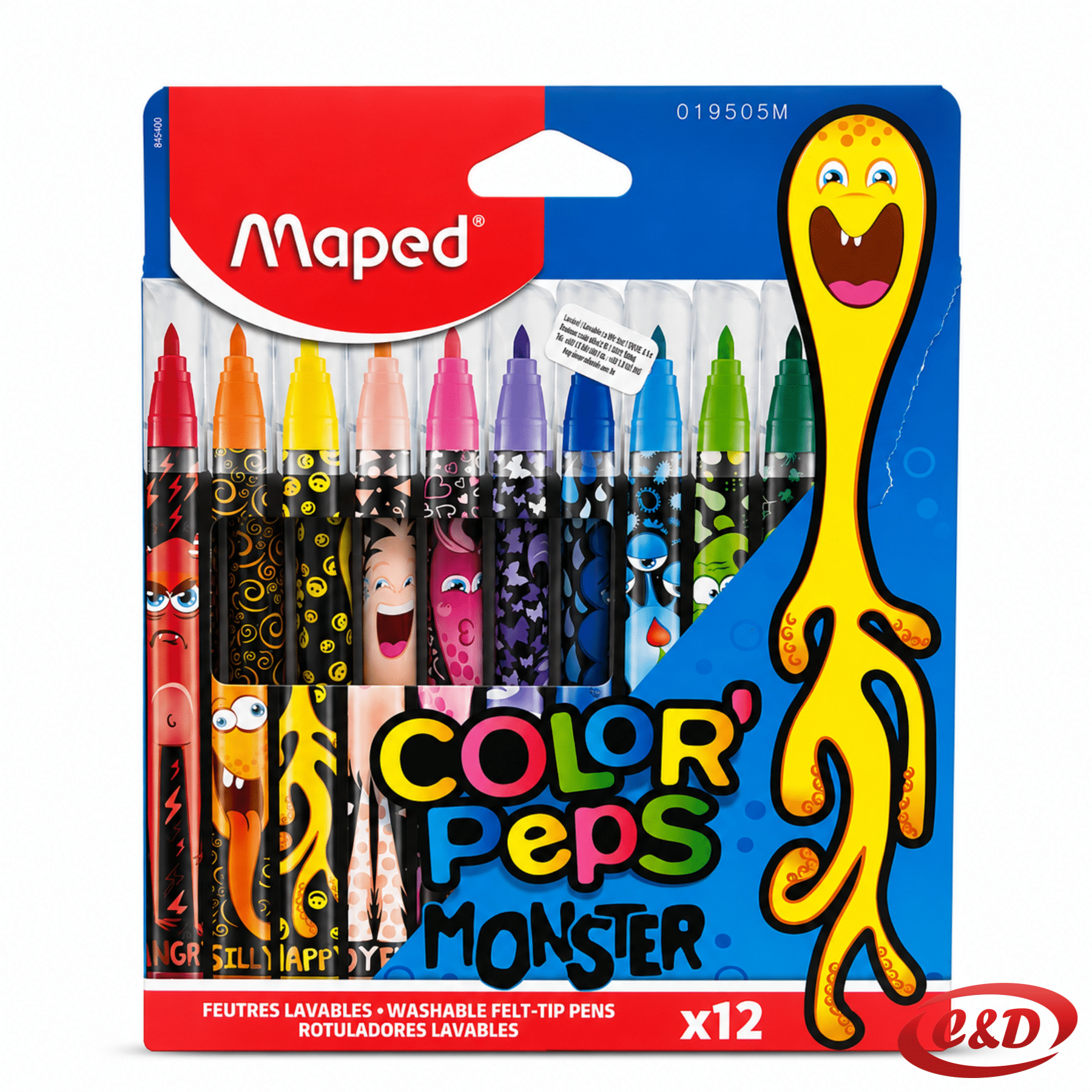 Maped flomasteri 12 različitih boja u kartonskom pakiranju dimenzija 17 × 13 cm