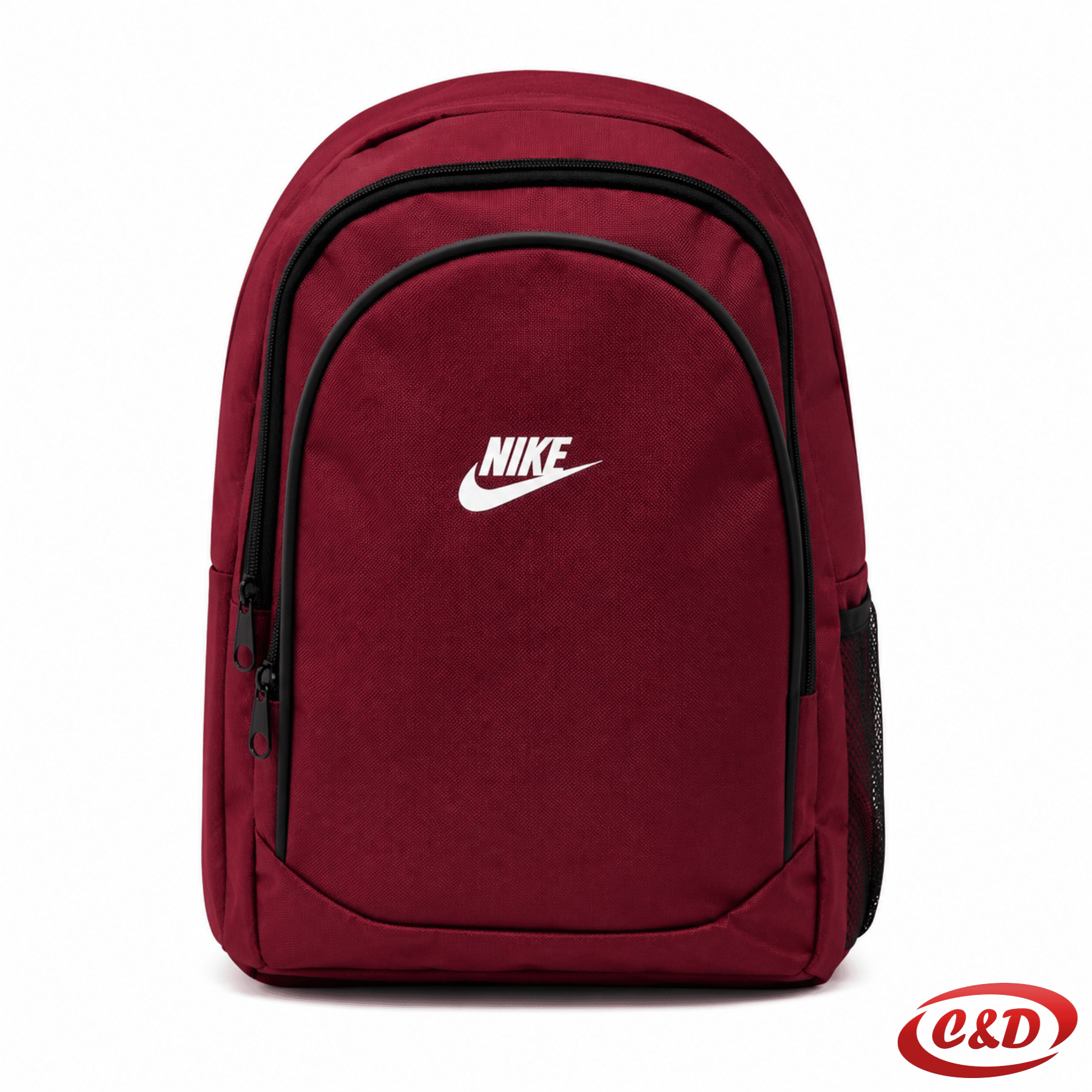 Nike crveni ruksak od poliestera, zapremnine 24 L, dimenzija 45 × 30 × 15 cm