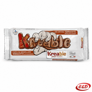Smeđa glina za modeliranje težine 500 g, dimenzija 15 × 7 cm