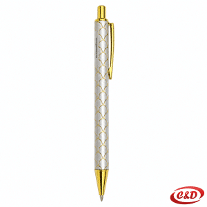 Spirit SIREN TTS 408041 bijelo-zlatna aluminijska kemijska olovka 1,0 mm s plavom tintom