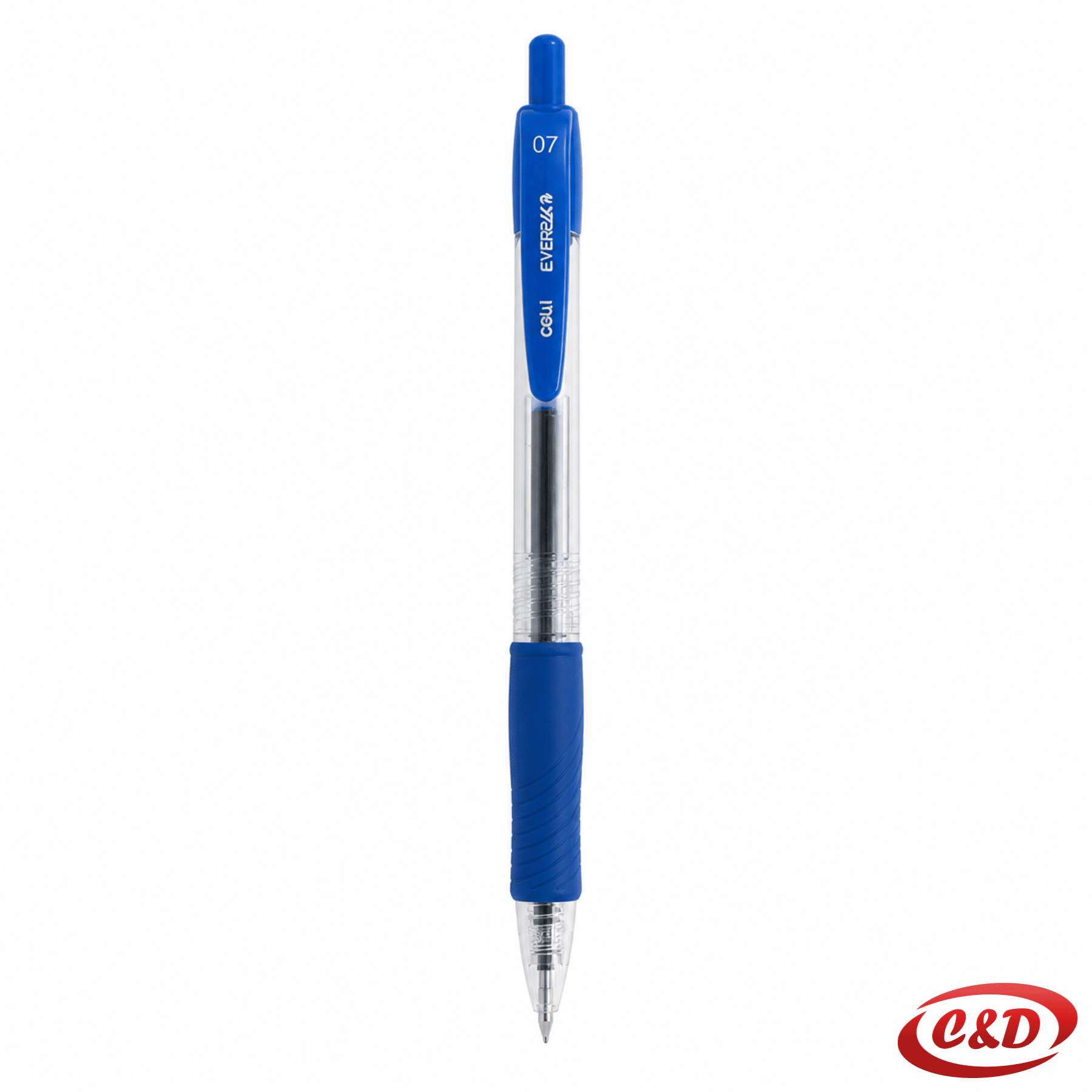 Deli Every EQ60-BL plava kemijska olovka s plavom tintom i Soft Grip prstohvatom