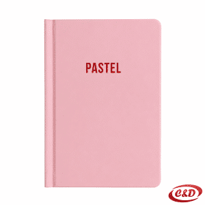 Pastelno roza A6 notes s tvrdim uvezom i 96 listova s linijama