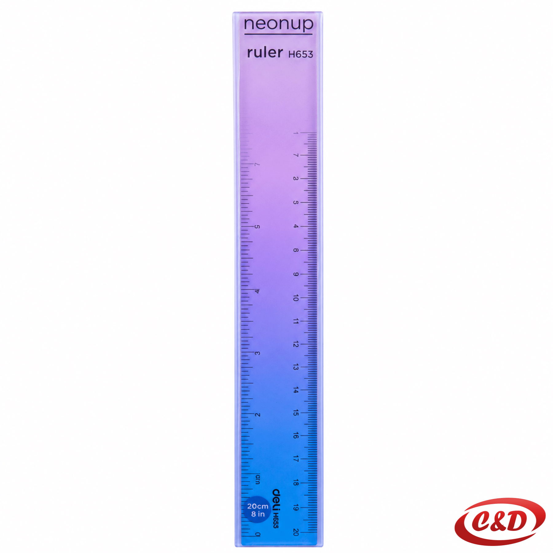 Deli prozirno plastično ravnalo duljine 40 cm