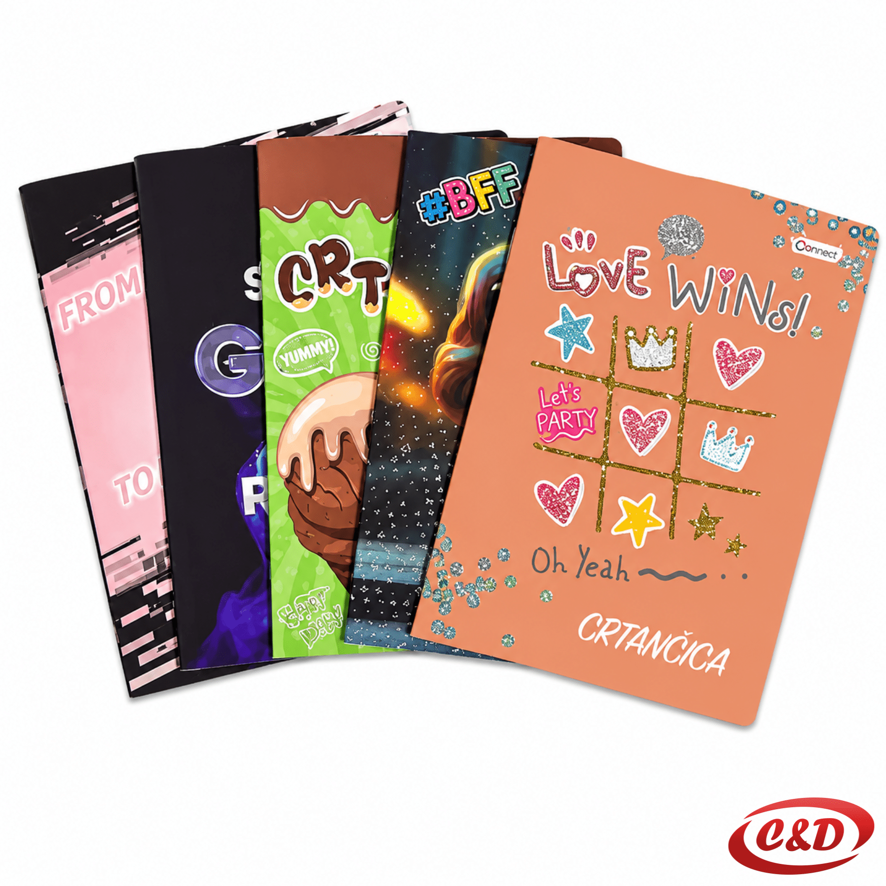Connect crtančica B5 sa soft touch koricama i 24 lista papira 80 g/m²