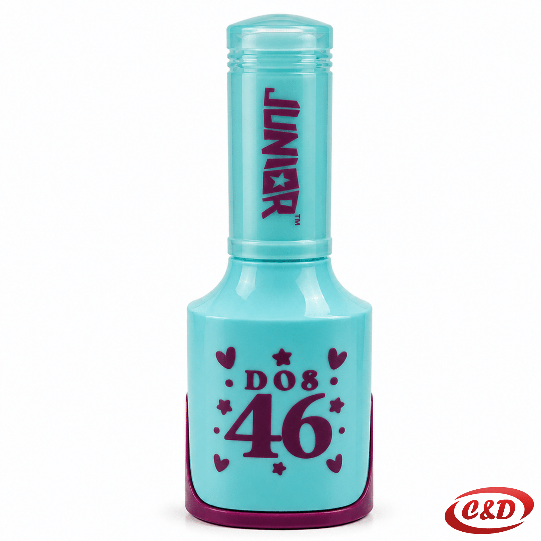 Junior plavo oštrilo s bijelom gumicom 2 u 1 od plastike dimenzija 7 × 6 cm