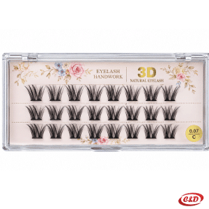 Crne 6D Natural Eyelash 031 Criss-Cross umjetne trepavice 10 mm