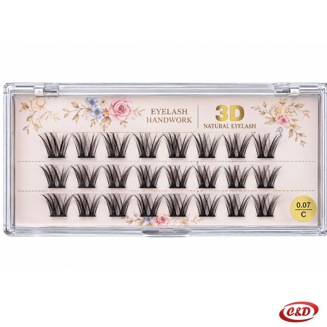 Crne 6D Natural Eyelash 031 Criss-Cross umjetne trepavice 10 mm