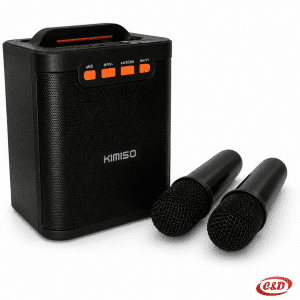 Crni bežični karaoke zvučnik KMS-197 sa mikrofonom Bluetooth RGB 5 W