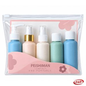 Set bočica za putovanje 5/1 od 30 ml u plavoj, zelenoj i narančastoj boji