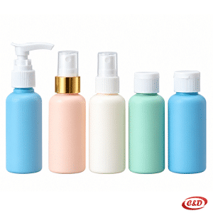 Set bočica za putovanje 5/1 od 30 ml u plavoj, zelenoj i narančastoj boji