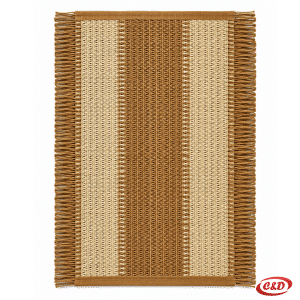 Smeđe-bež pleteni podmetač od jute 45 × 30 cm s resama