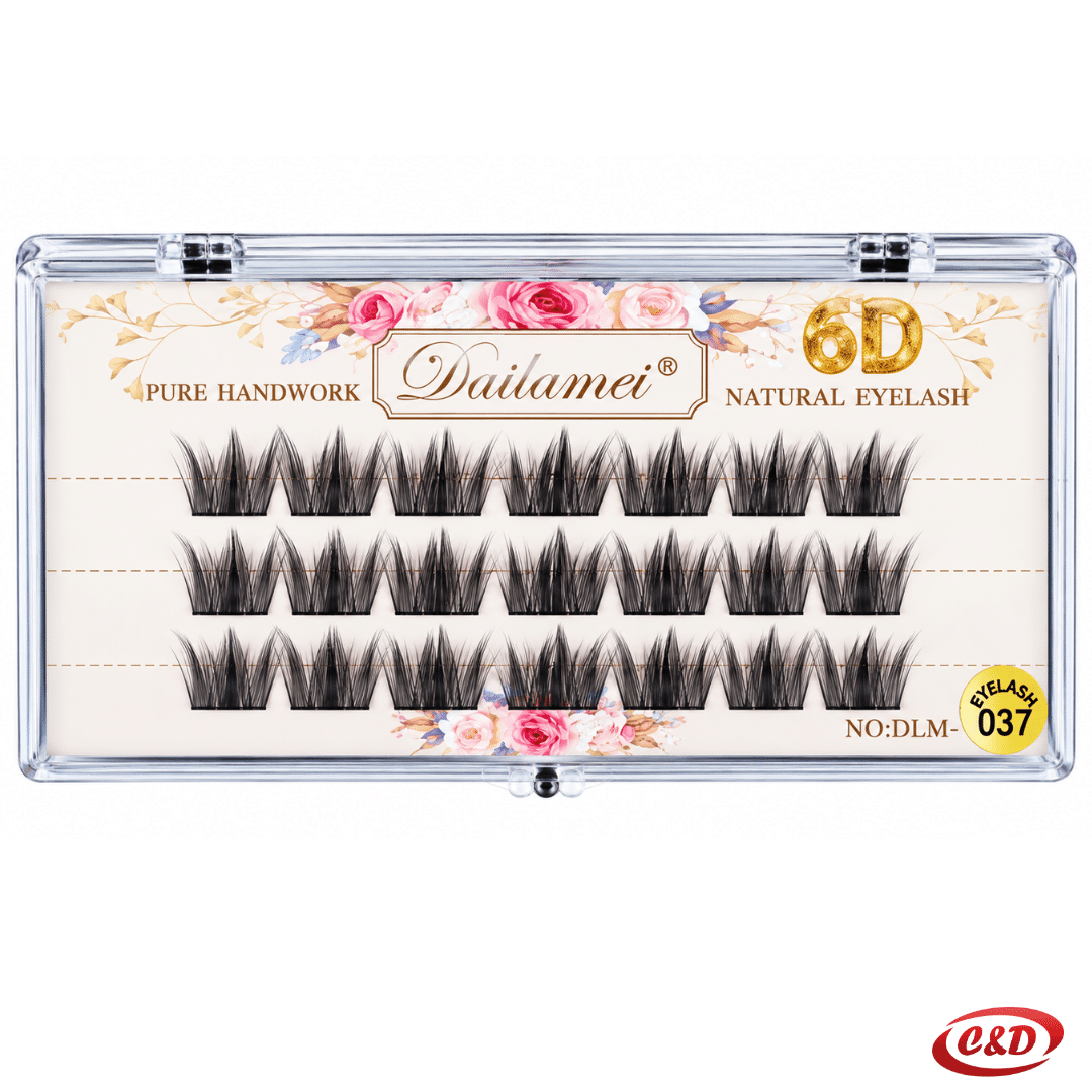 Crne 6D Natural Eyelash 037 umjetne trepavice 10 mm, 18 komada